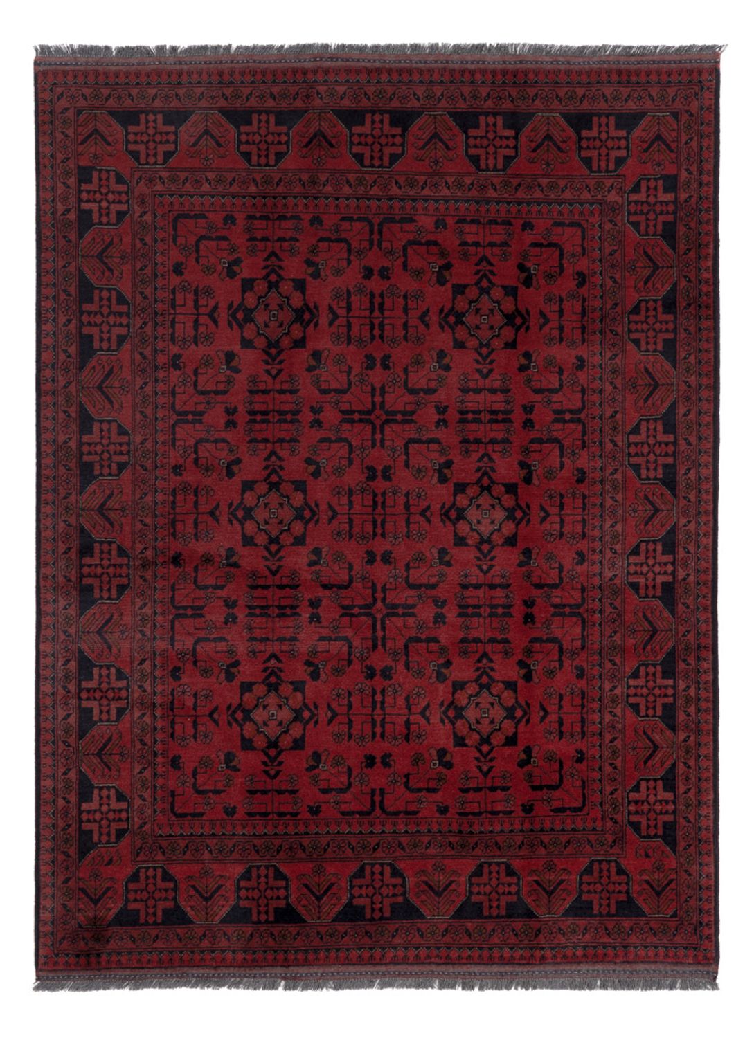 Afghan Rug - Kunduz - 194 x 148 cm - red