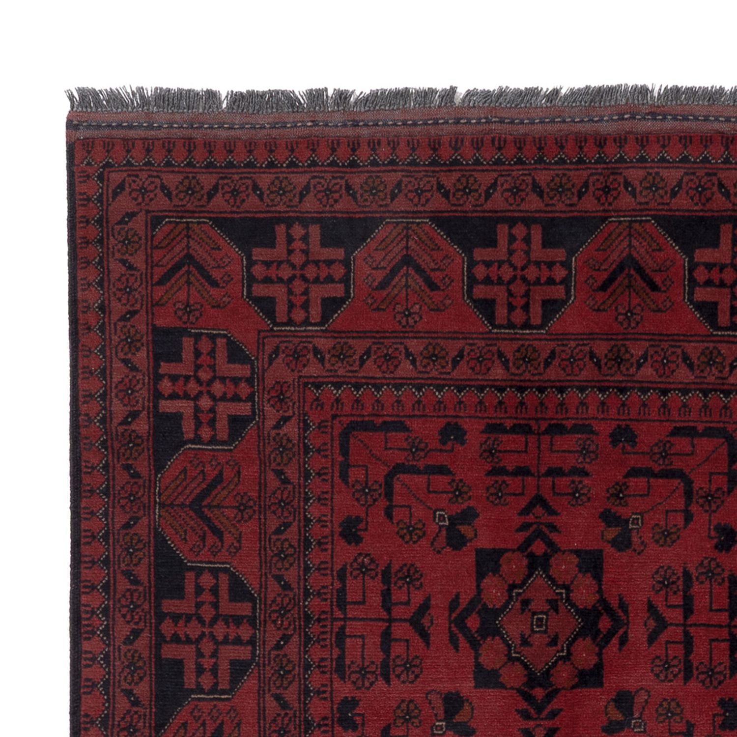 Afghan Rug - Kunduz - 194 x 148 cm - red