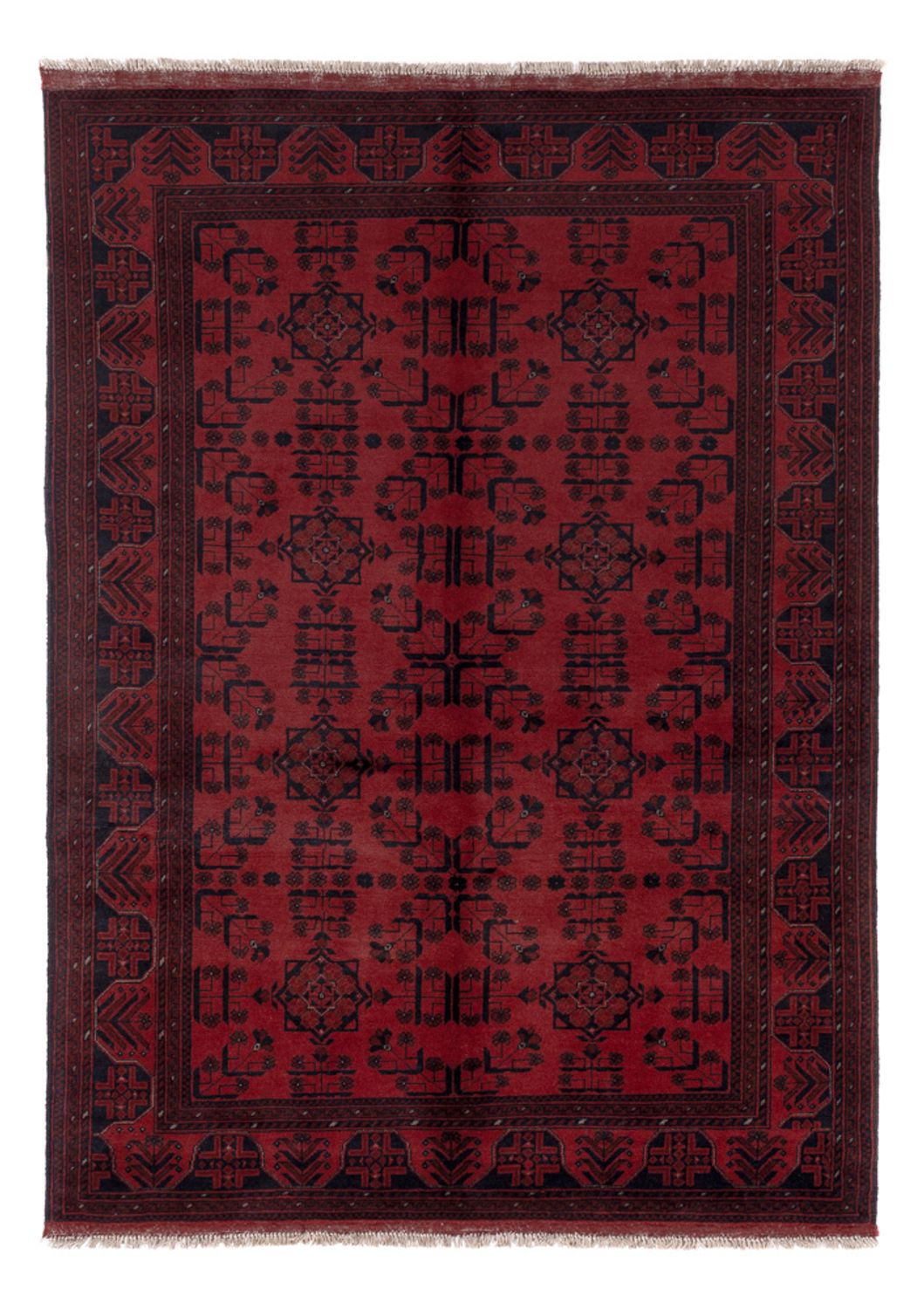Afghan Rug - Kunduz - 207 x 148 cm - red