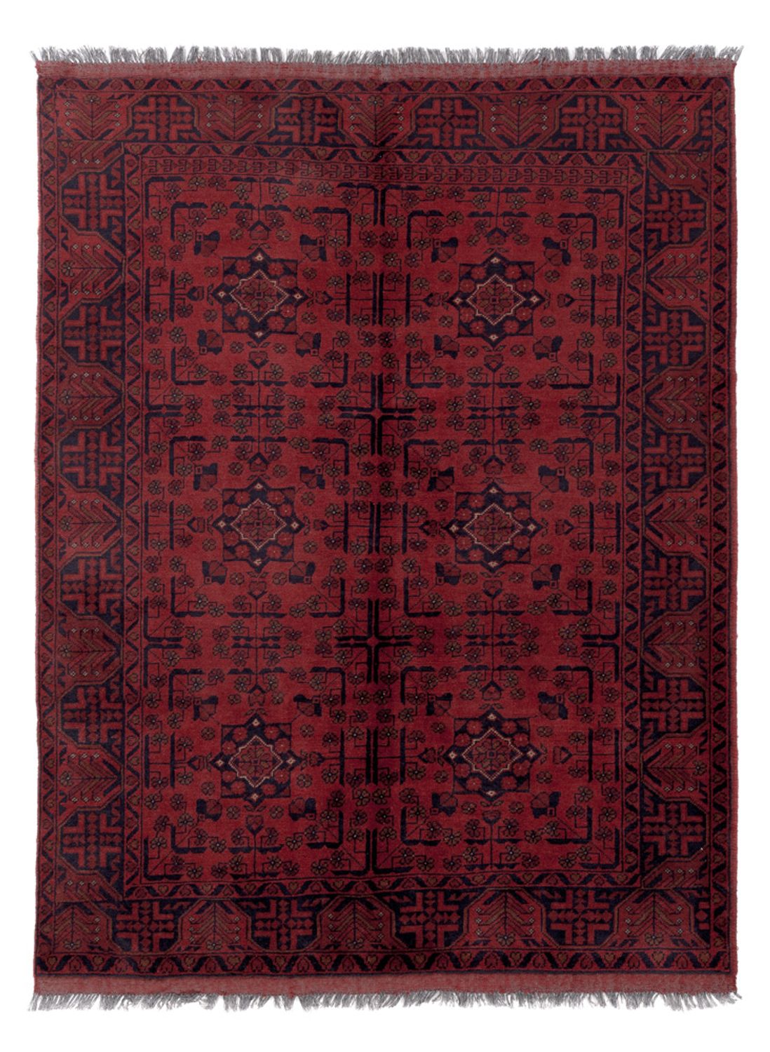 Afghan Rug - Kunduz - 199 x 154 cm - red