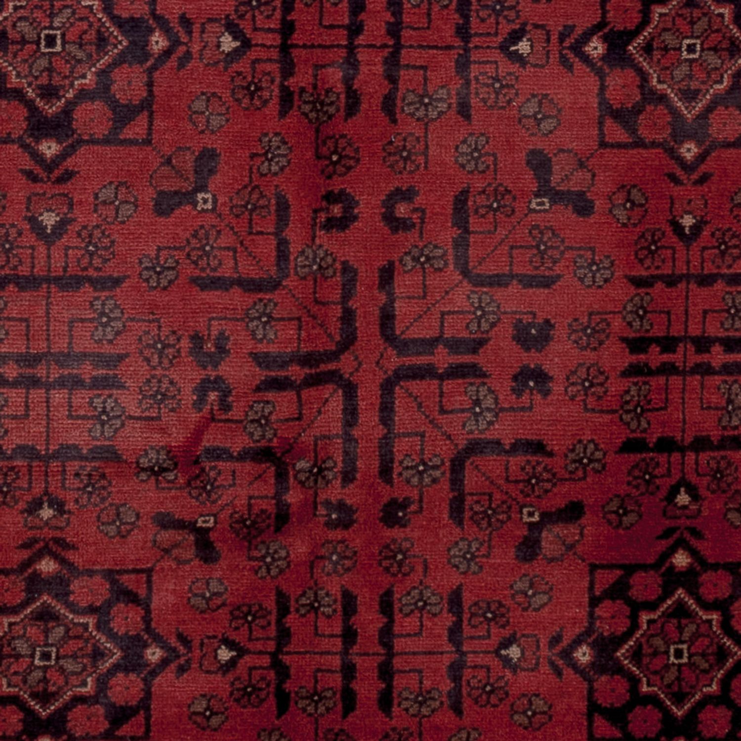 Afghan Rug - Kunduz - 190 x 151 cm - red