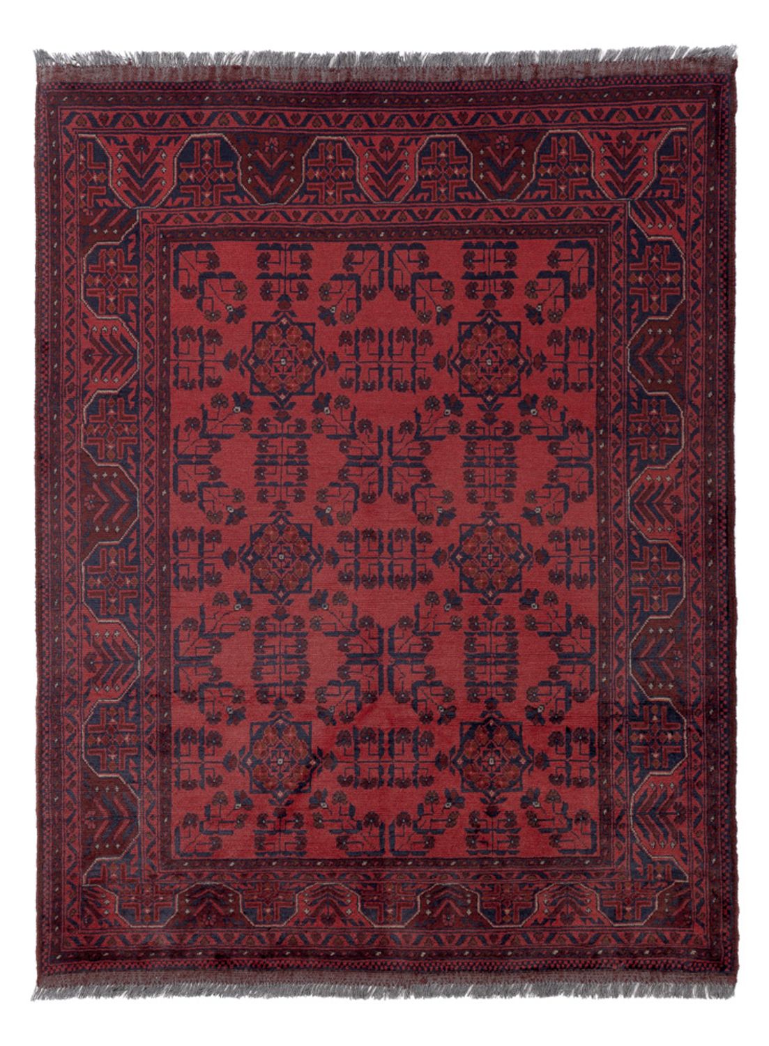 Afghan Rug - Kunduz - 197 x 148 cm - red