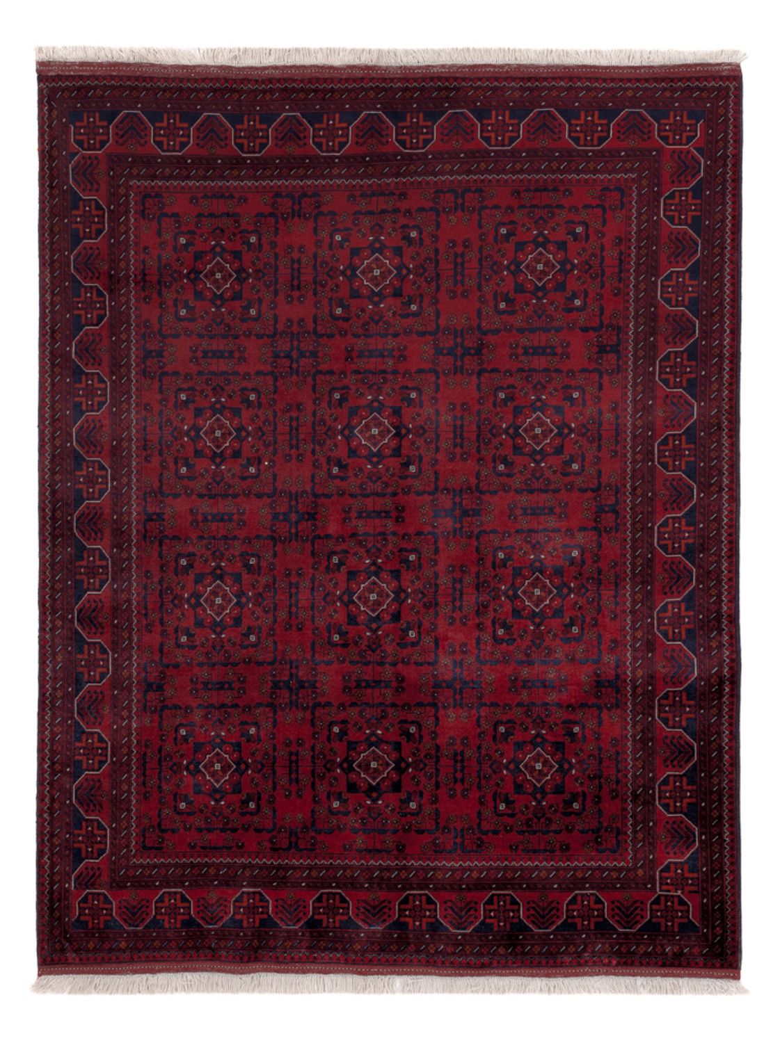 Afghan Rug - Royal - 195 x 151 cm - red
