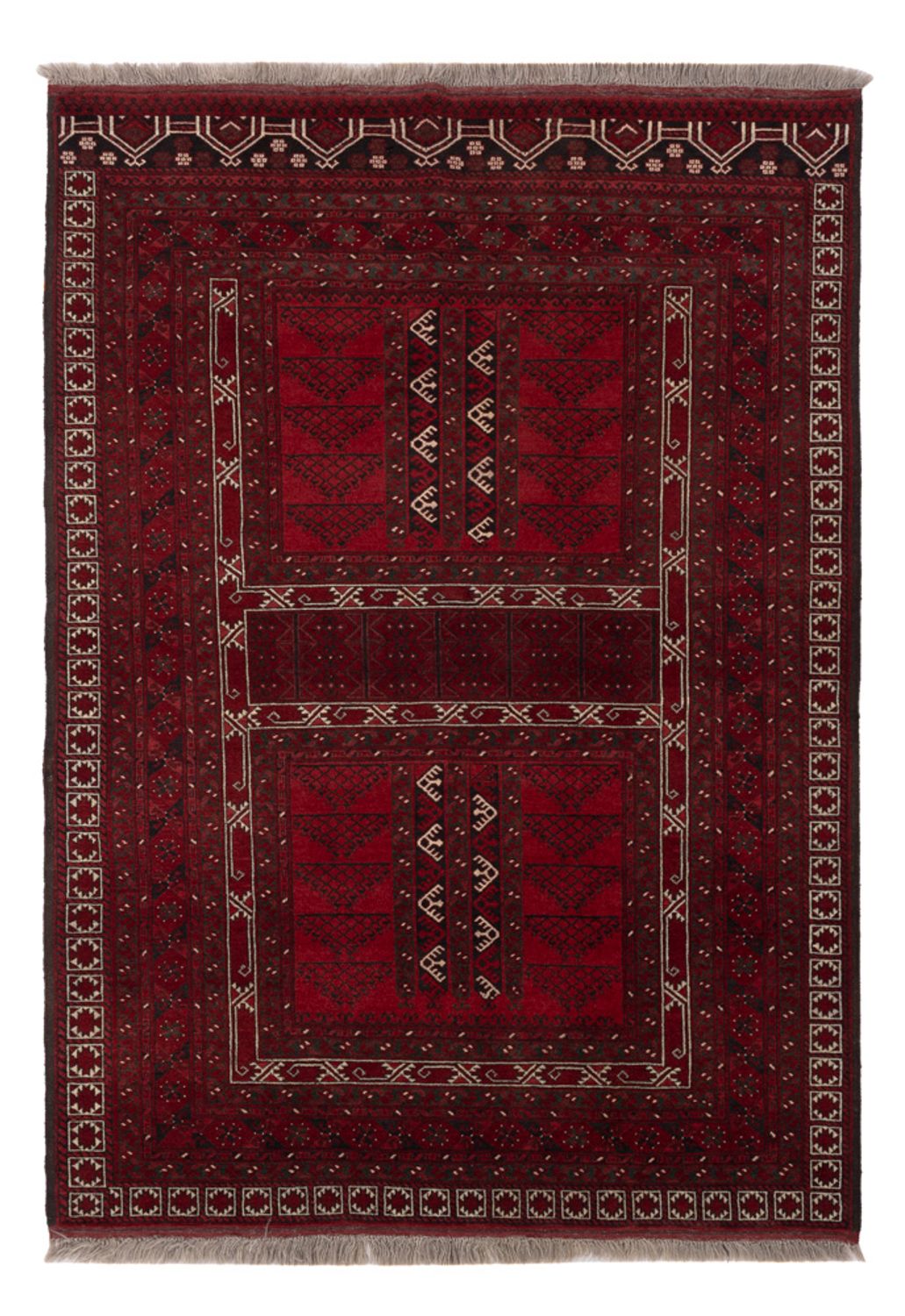 Afghan Rug - Kunduz - 222 x 150 cm - red