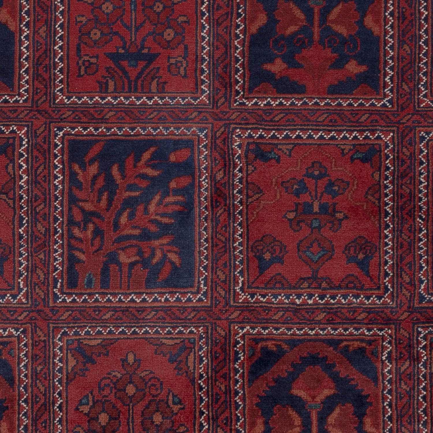 Afghan Rug - Kunduz - 201 x 152 cm - red