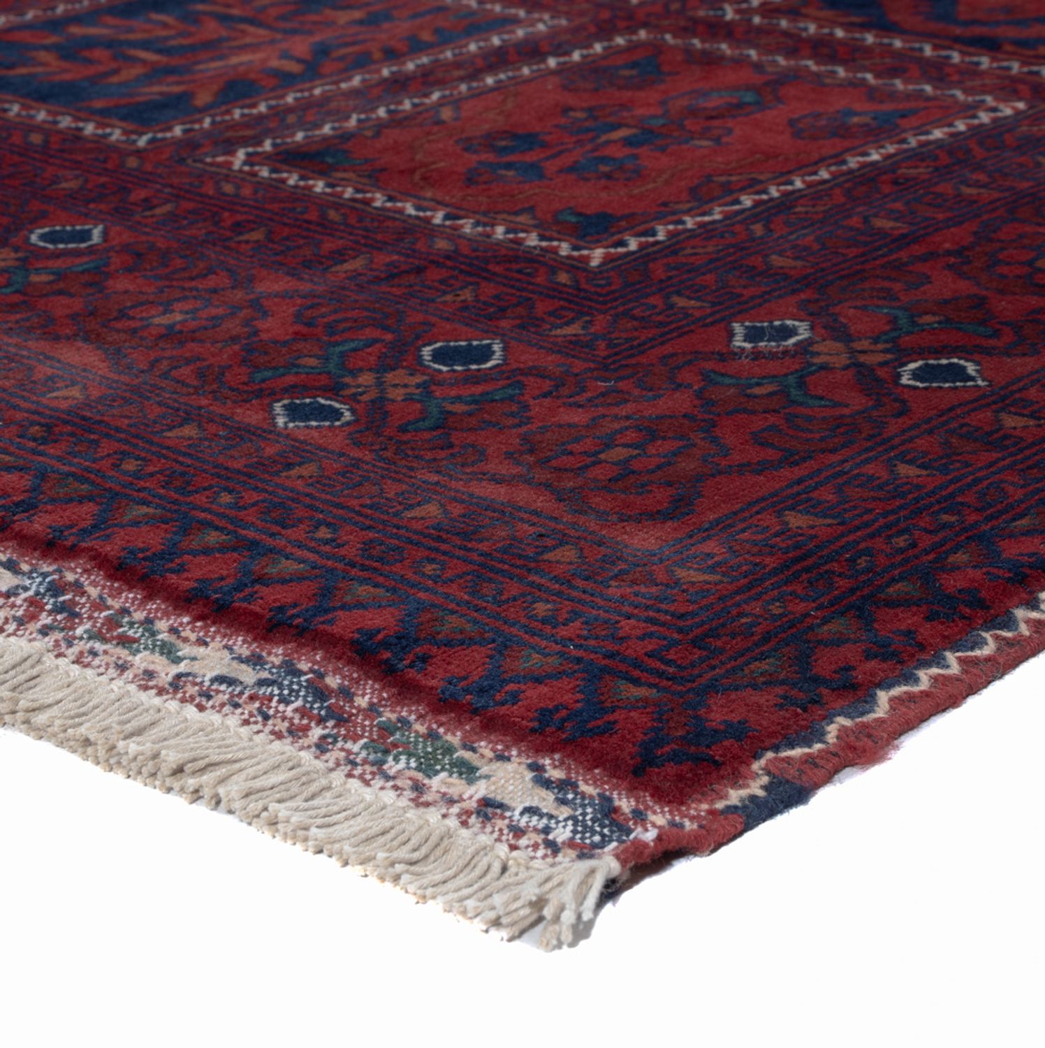 Afghan Rug - Kunduz - 201 x 152 cm - red