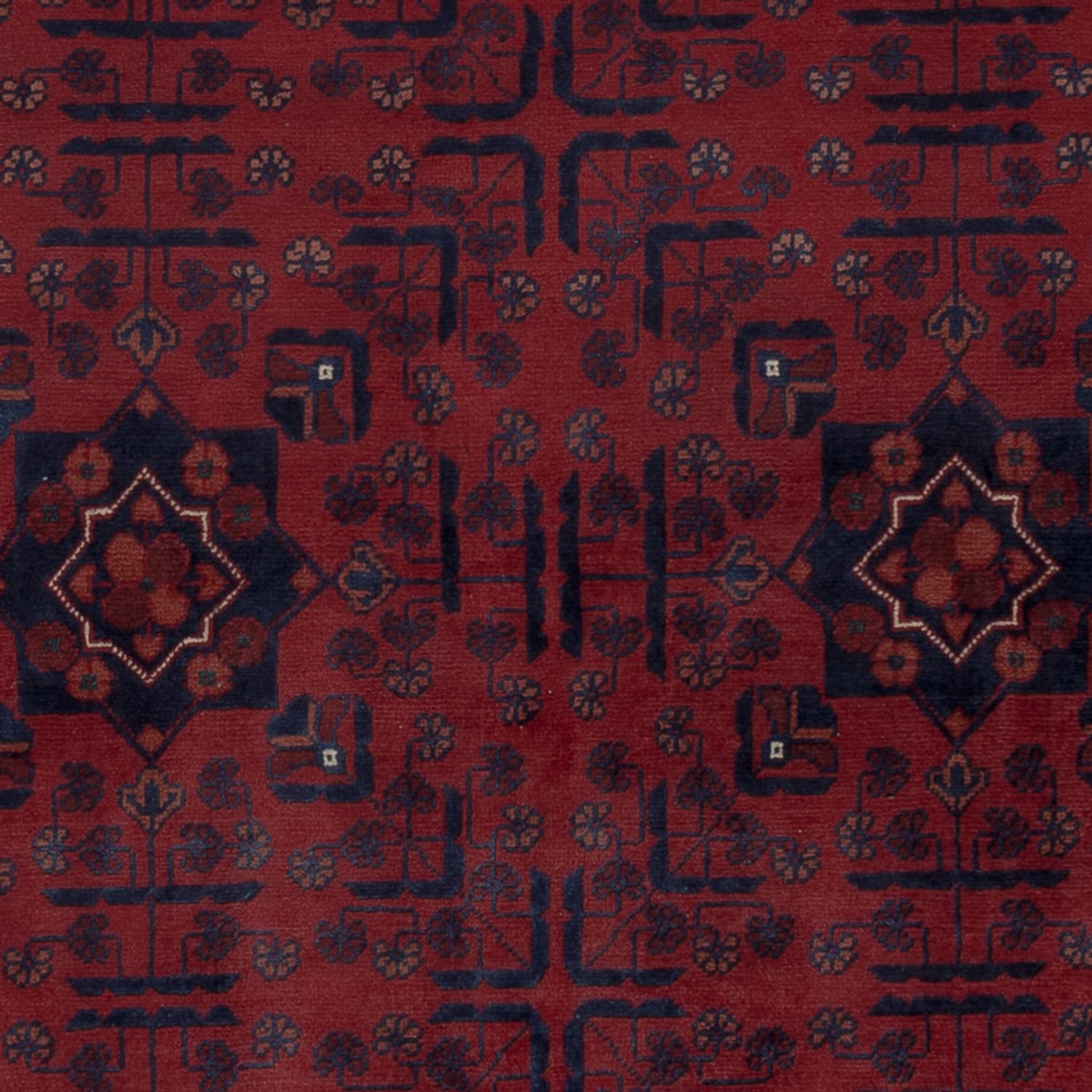 Afghan Rug - Kunduz - 196 x 154 cm - red