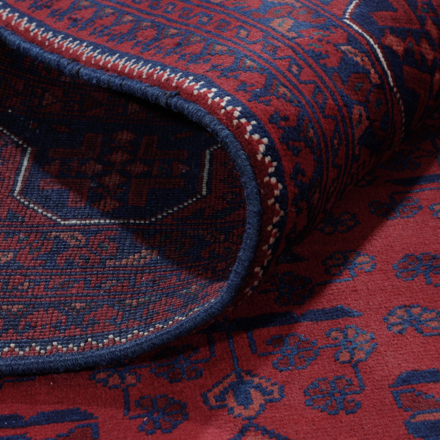 Afghan Rug - Kunduz - 196 x 154 cm - red