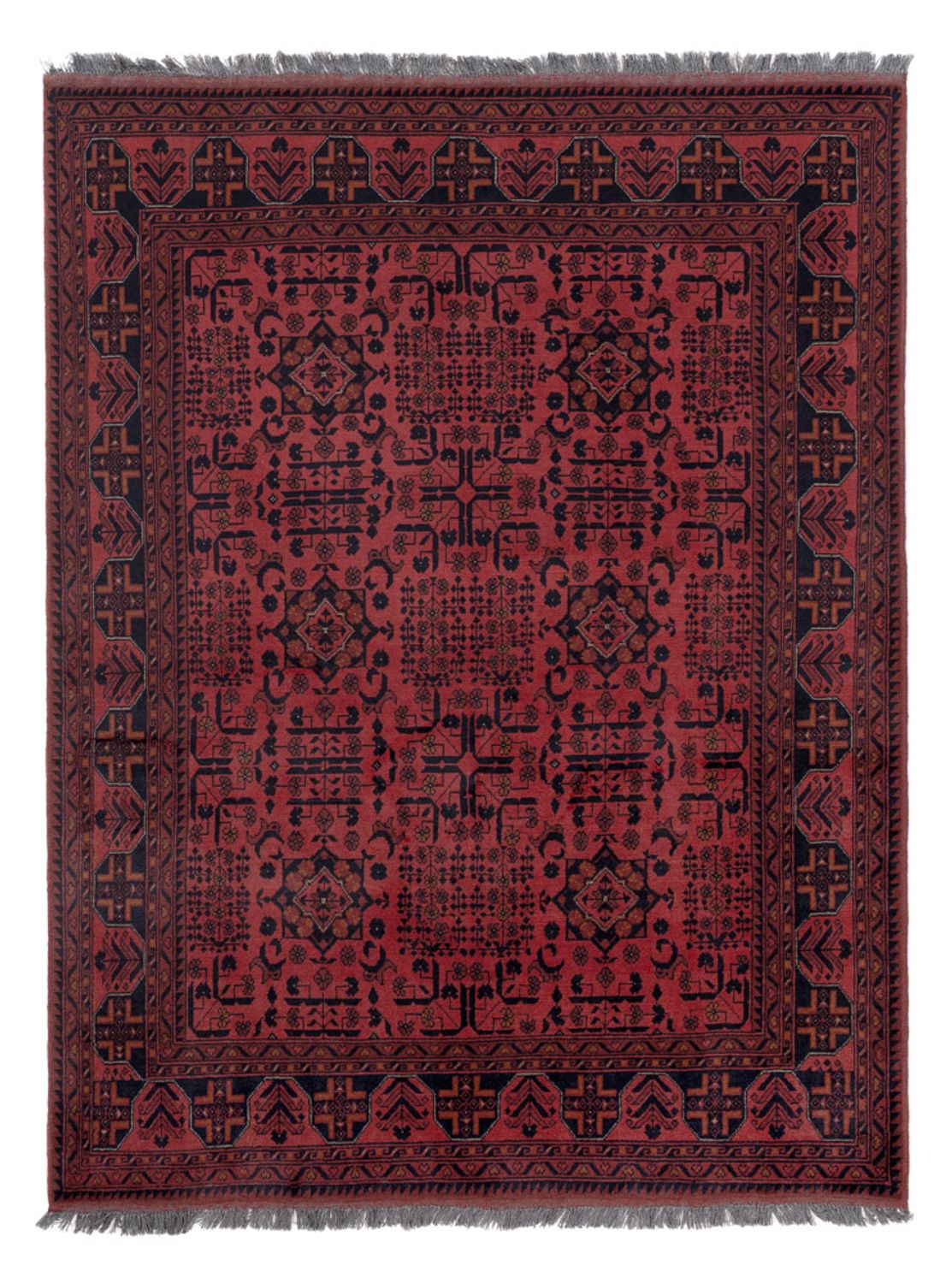 Afghan Rug - Kunduz - 197 x 154 cm - red
