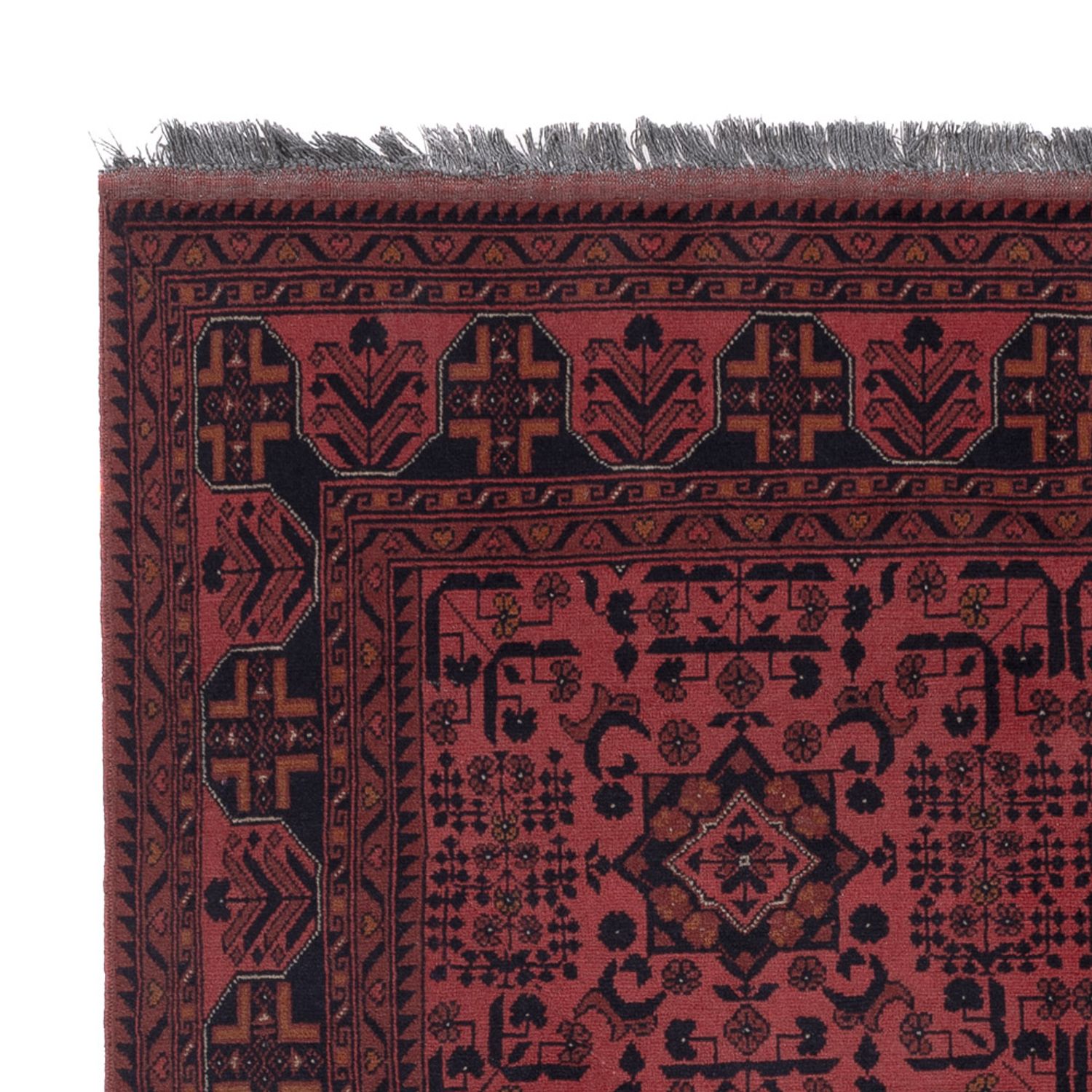 Afghan Rug - Kunduz - 197 x 154 cm - red