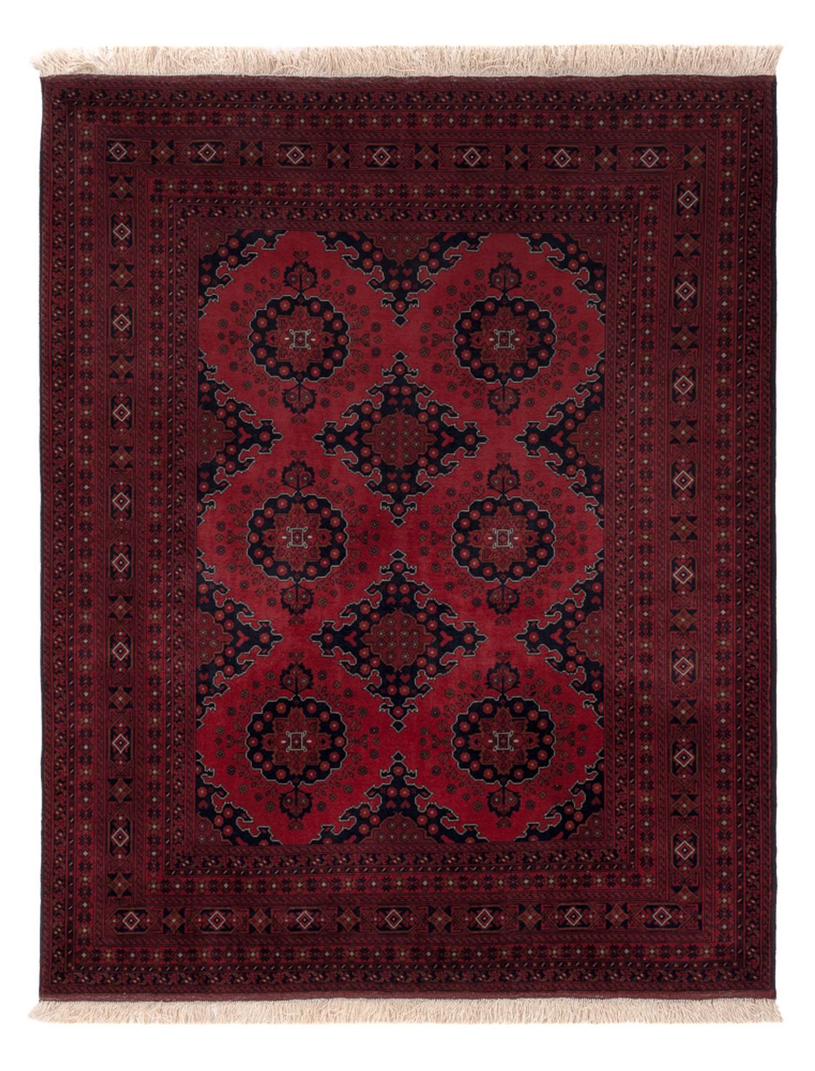Afghan Rug - Royal - 196 x 154 cm - red