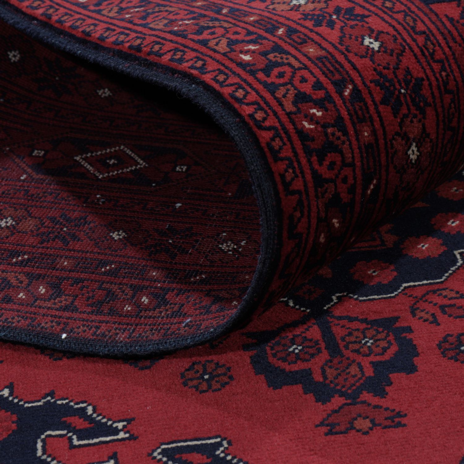 Afghan Rug - Royal - 196 x 154 cm - red