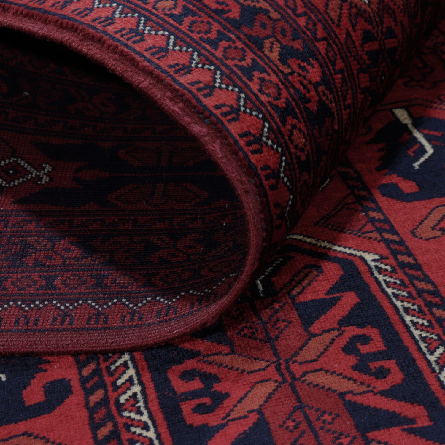 Afghan Rug - Royal - 187 x 147 cm - red