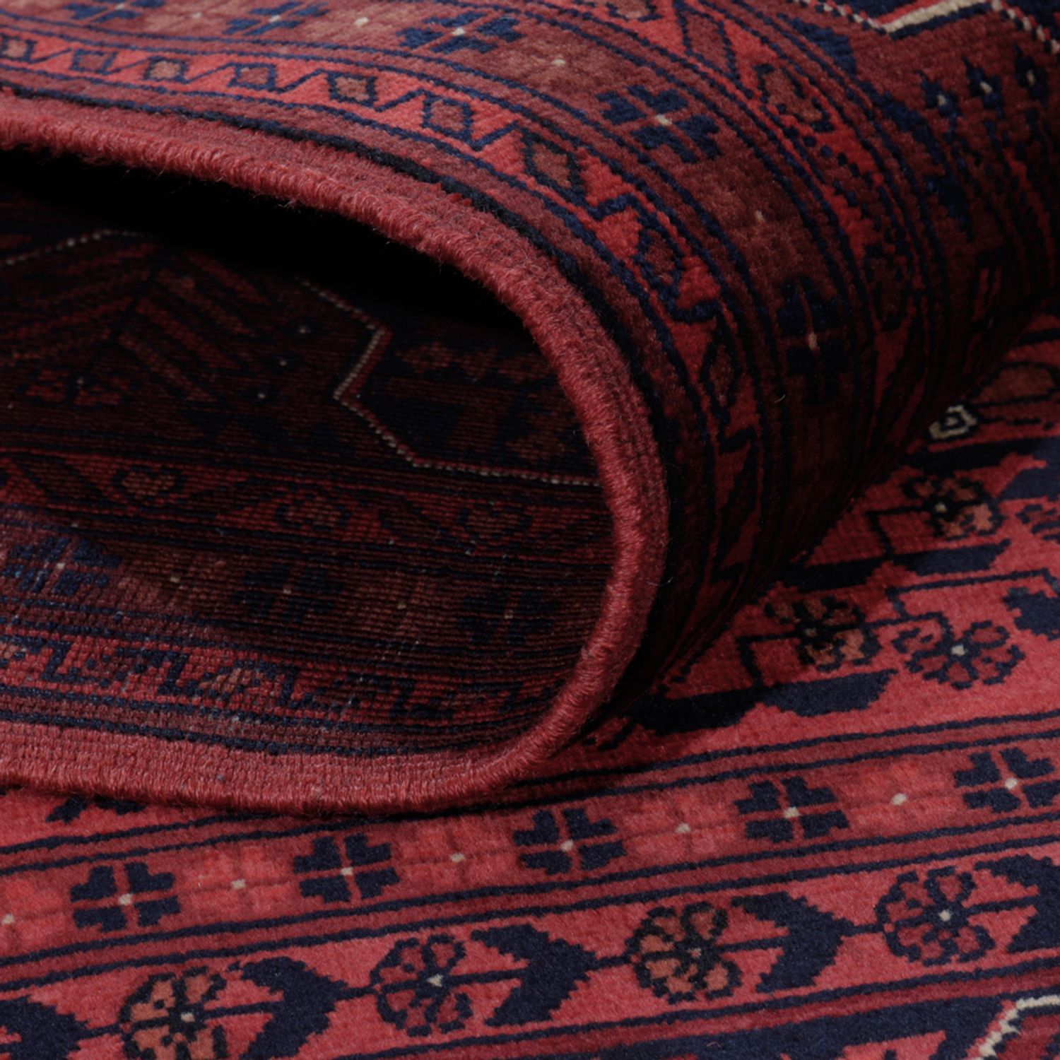 Afghan Rug - Royal - 193 x 147 cm - red
