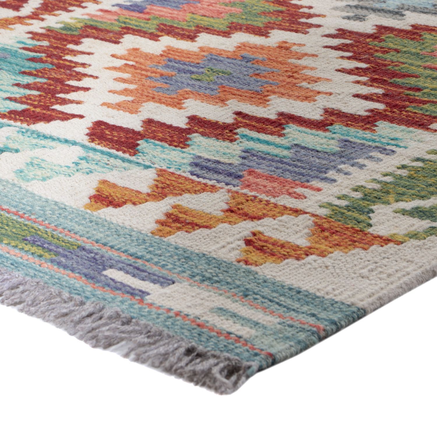 Runner Kelim Rug - Splash - 192 x 60 cm - multicolored