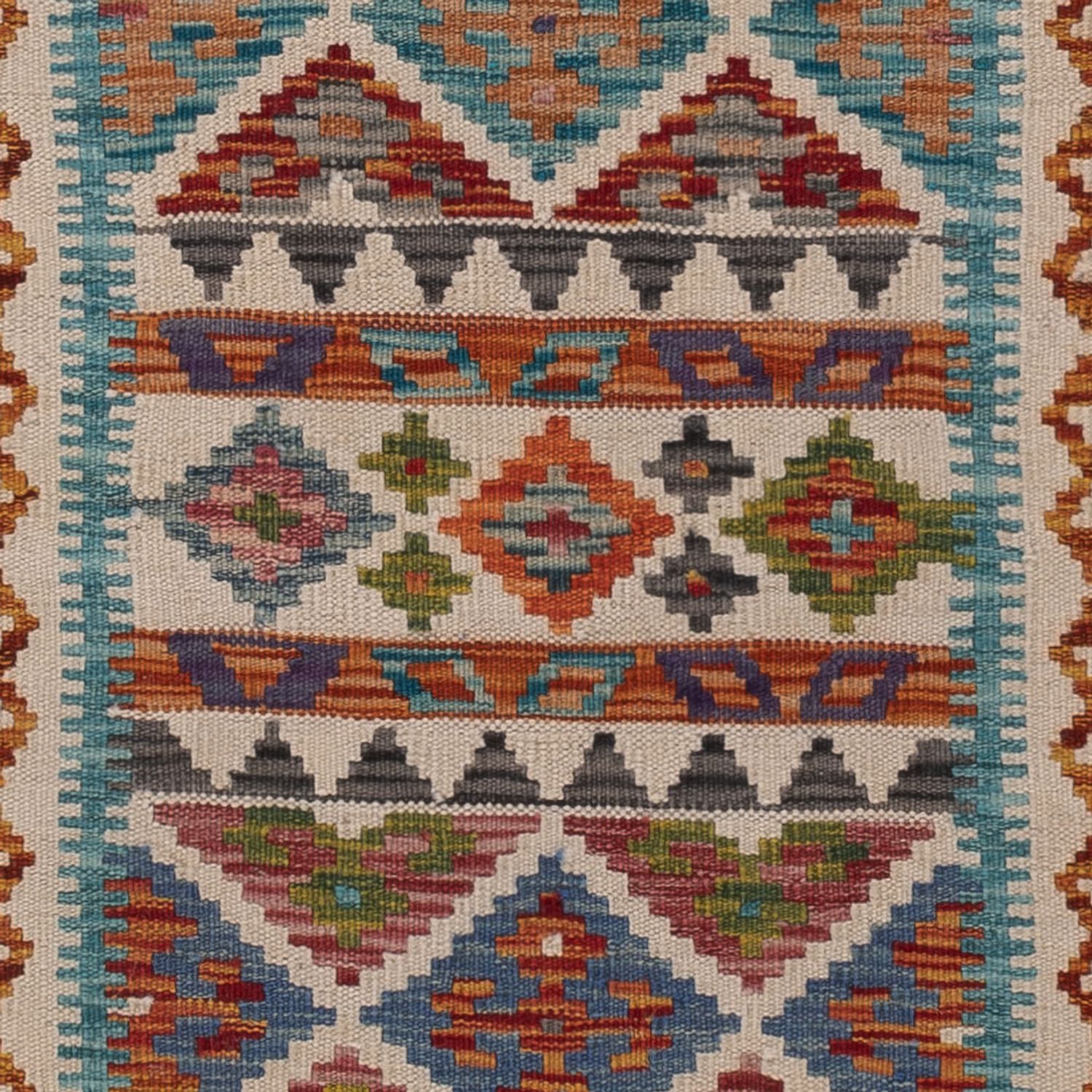 Runner Kelim Rug - Splash - 193 x 58 cm - multicolored