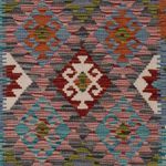 Runner Kelim Rug - Splash - 200 x 62 cm - multicolored