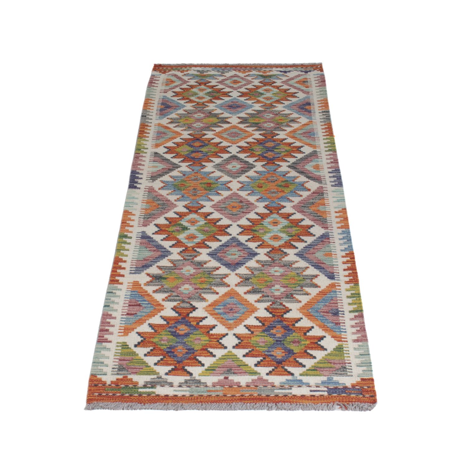 Runner Kelim Rug - Splash - 200 x 60 cm - multicolored