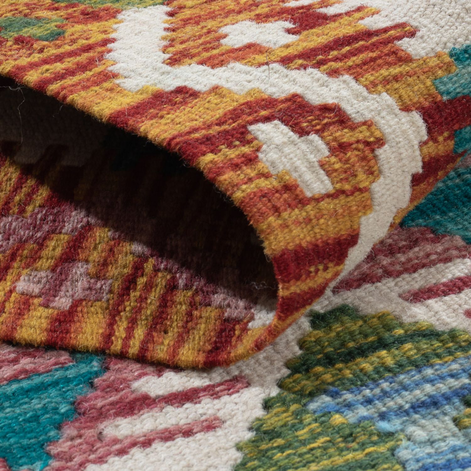 Runner Kelim Rug - Splash - 195 x 60 cm - multicolored