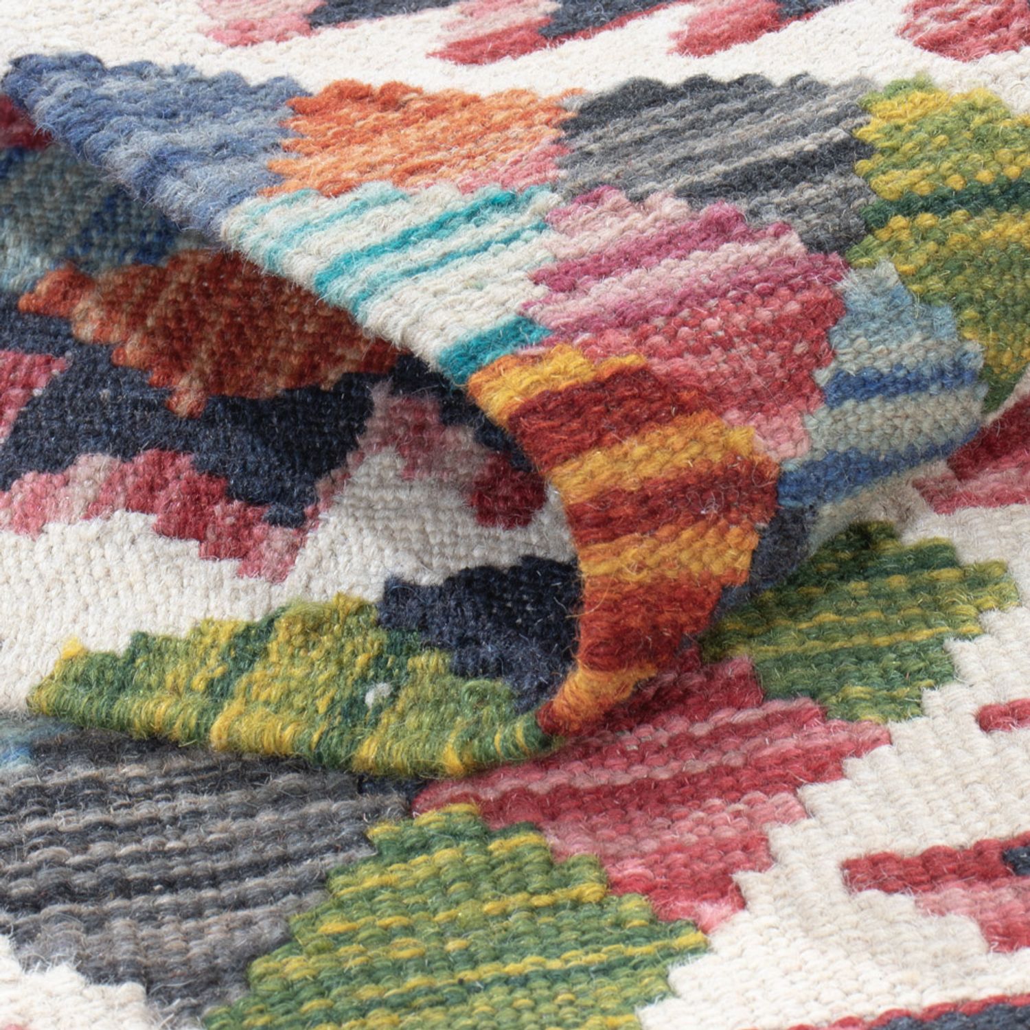 Runner Kelim Rug - Splash - 176 x 61 cm - multicolored