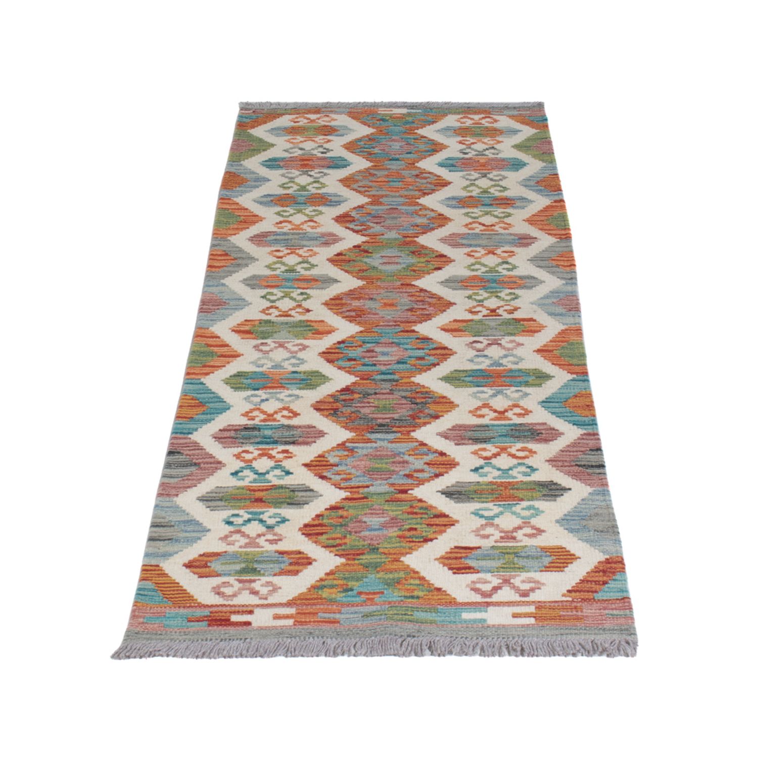 Runner Kelim Rug - Splash - 197 x 64 cm - multicolored