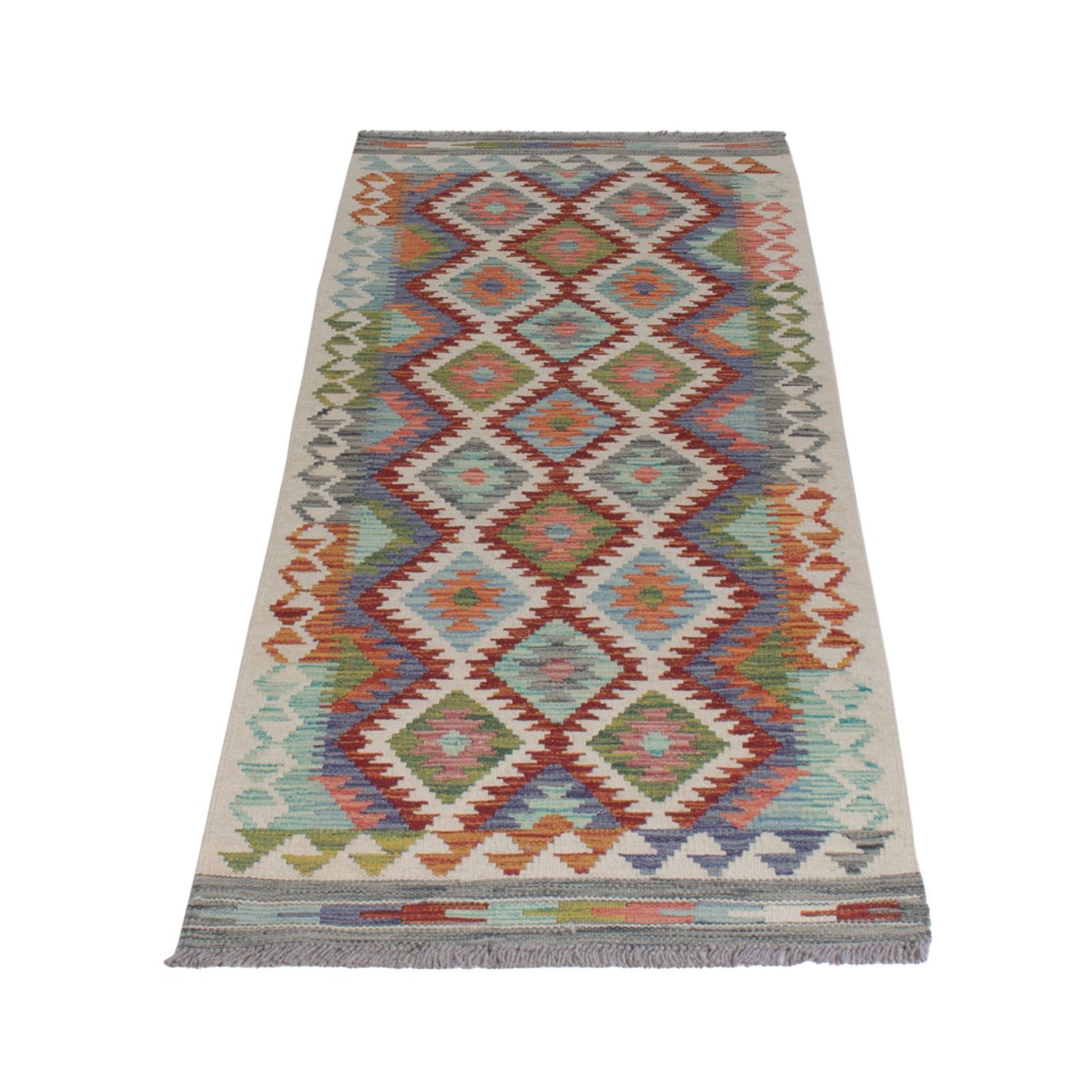 Runner Kelim Rug - Splash - 197 x 66 cm - multicolored