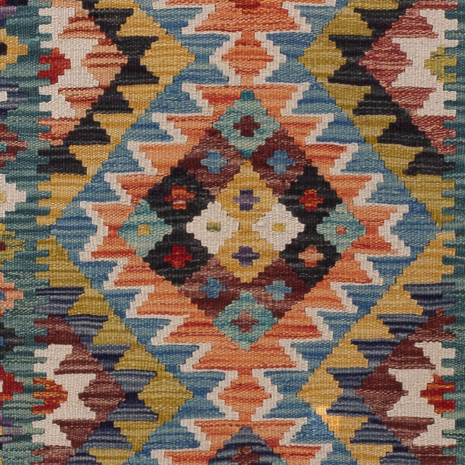 Runner Kelim Rug - Splash - 198 x 81 cm - multicolored