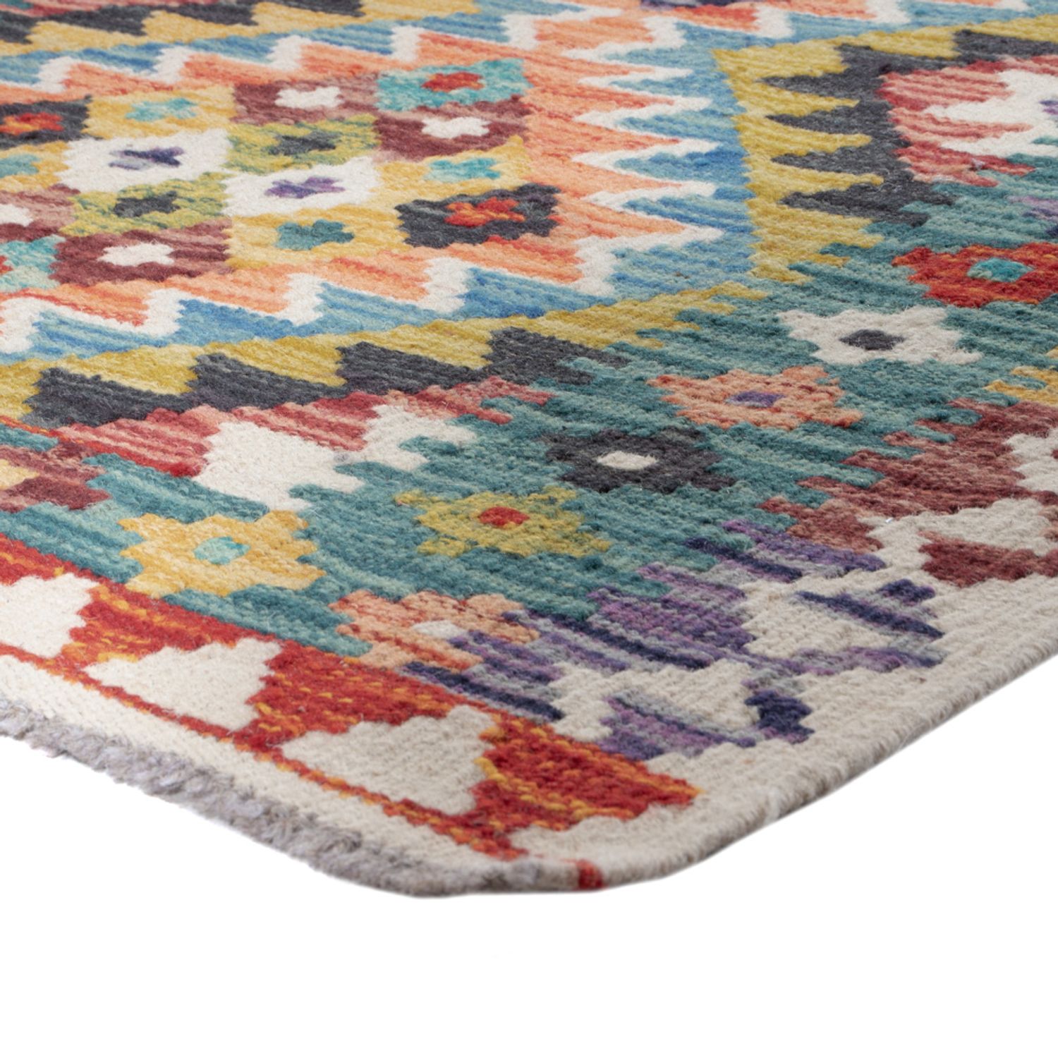 Runner Kelim Rug - Splash - 198 x 81 cm - multicolored