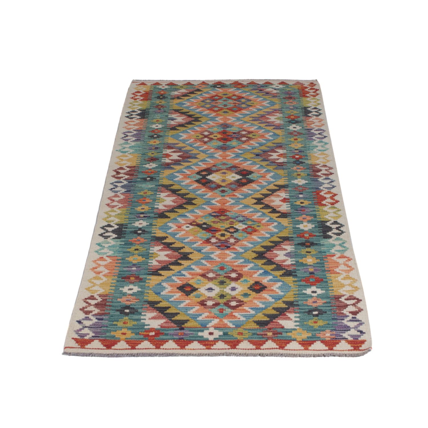 Runner Kelim Rug - Splash - 198 x 81 cm - multicolored
