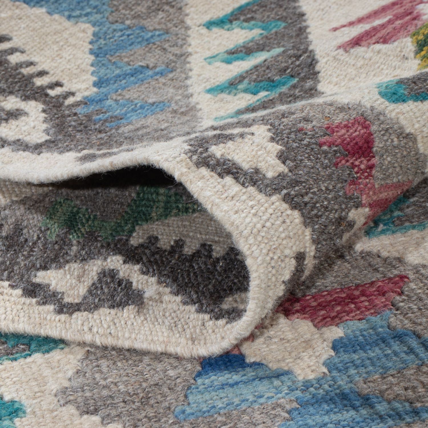 Runner Kelim Rug - Splash - 206 x 80 cm - multicolored