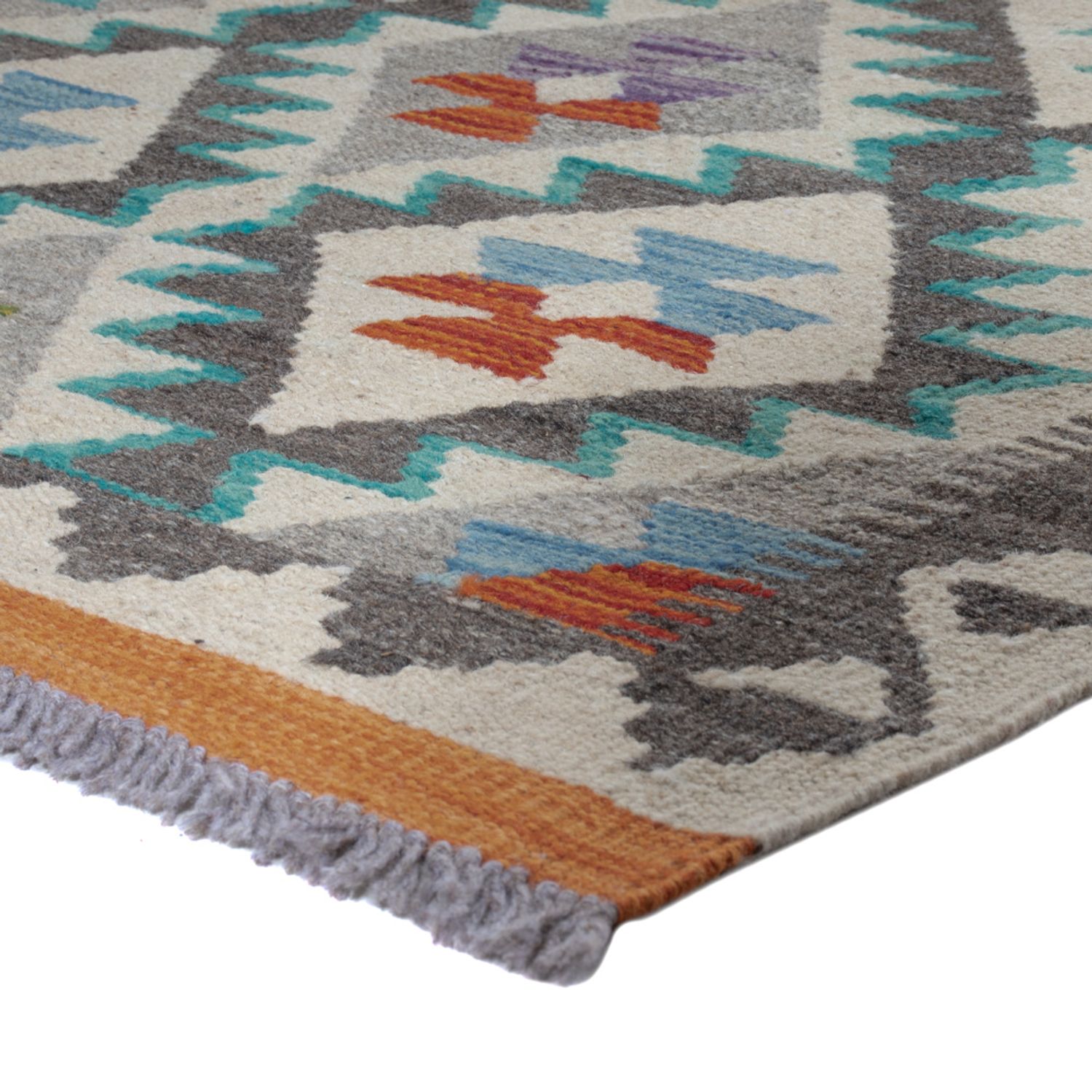 Runner Kelim Rug - Splash - 209 x 79 cm - multicolored