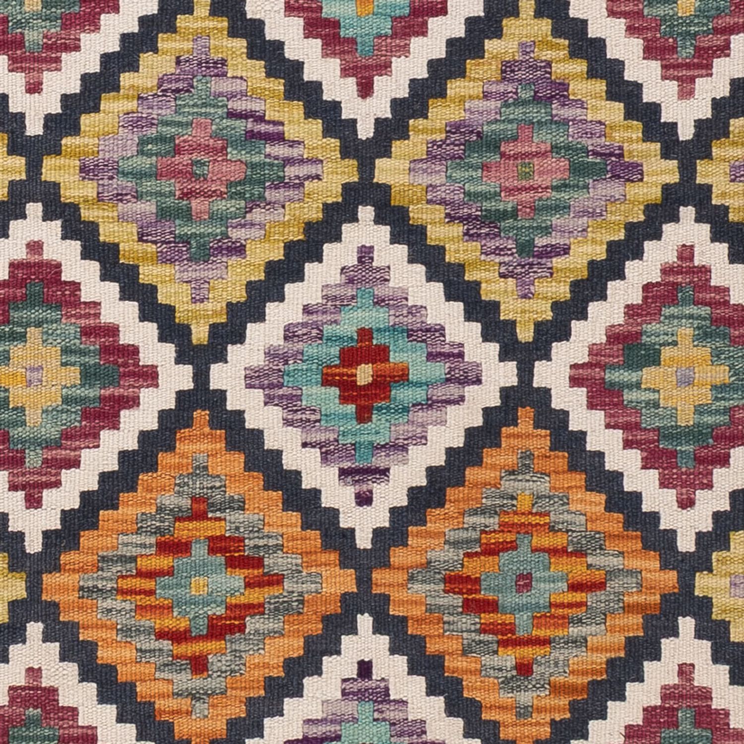 Runner Kelim Rug - Splash - 197 x 84 cm - multicolored