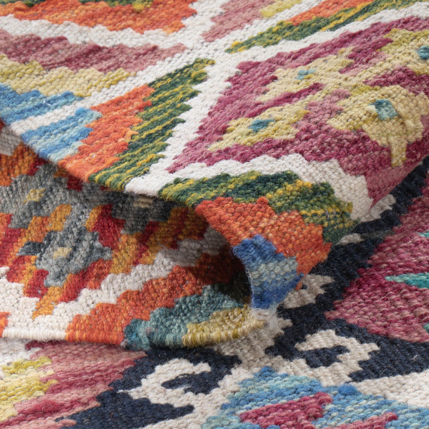 Runner Kelim Rug - Splash - 190 x 80 cm - multicolored