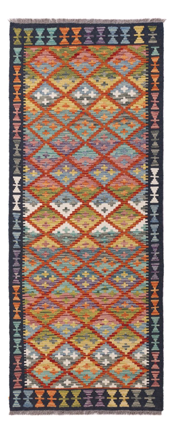 Runner Kelim Rug - Splash - 204 x 80 cm - multicolored