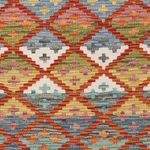 Runner Kelim Rug - Splash - 204 x 80 cm - multicolored