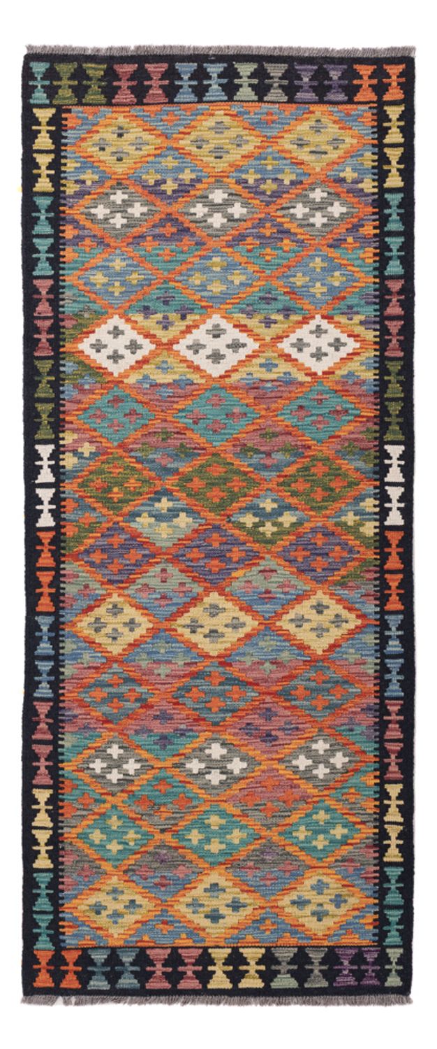 Runner Kelim Rug - Splash - 202 x 84 cm - multicolored