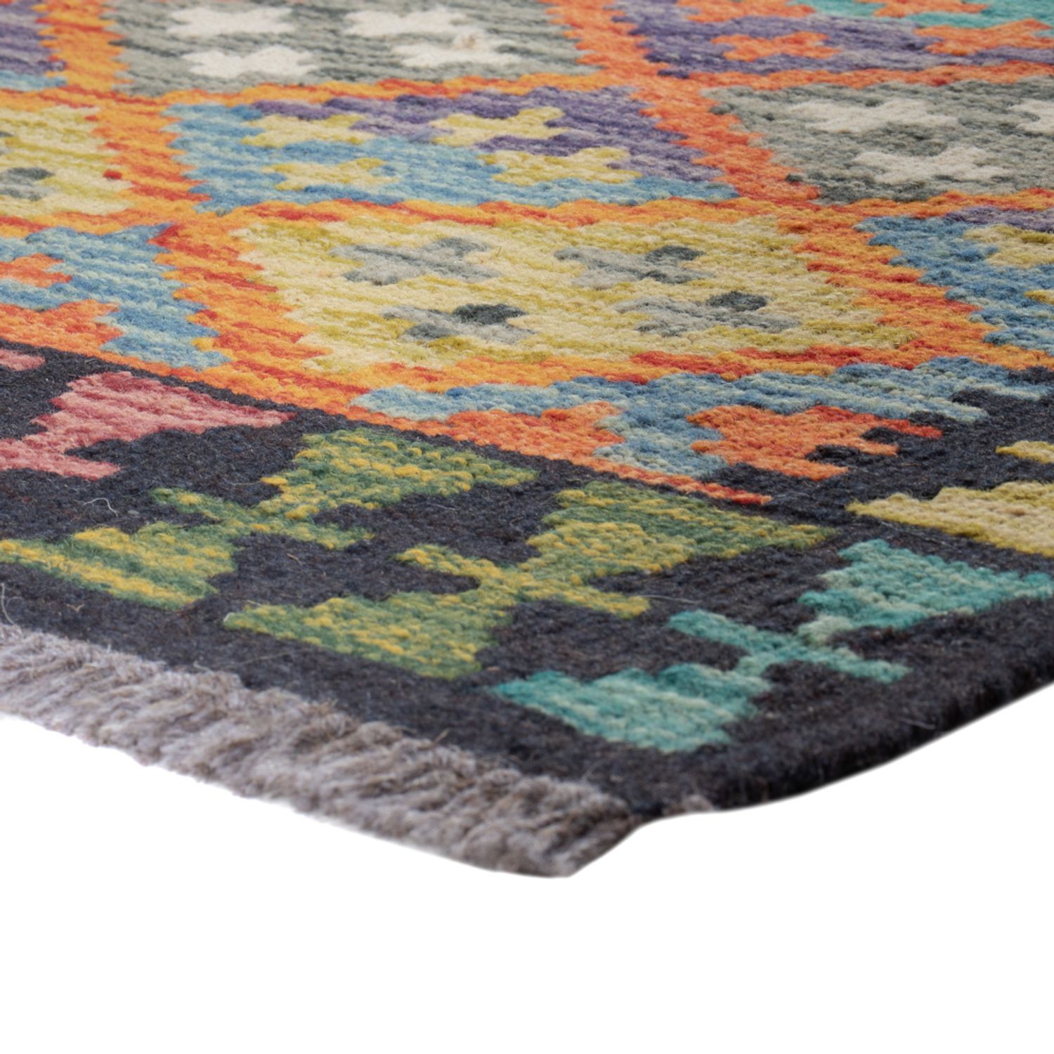 Runner Kelim Rug - Splash - 202 x 84 cm - multicolored