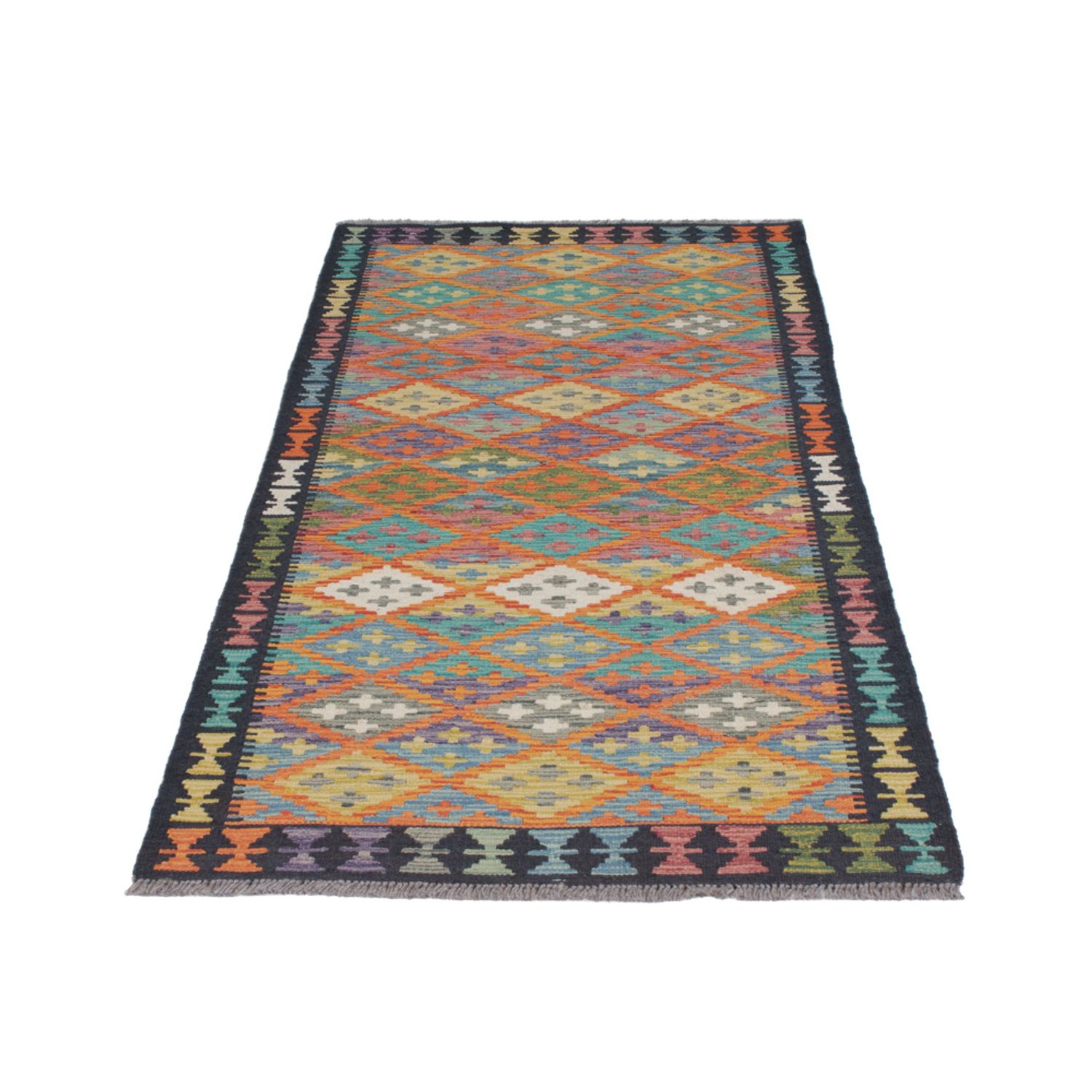Runner Kelim Rug - Splash - 202 x 84 cm - multicolored