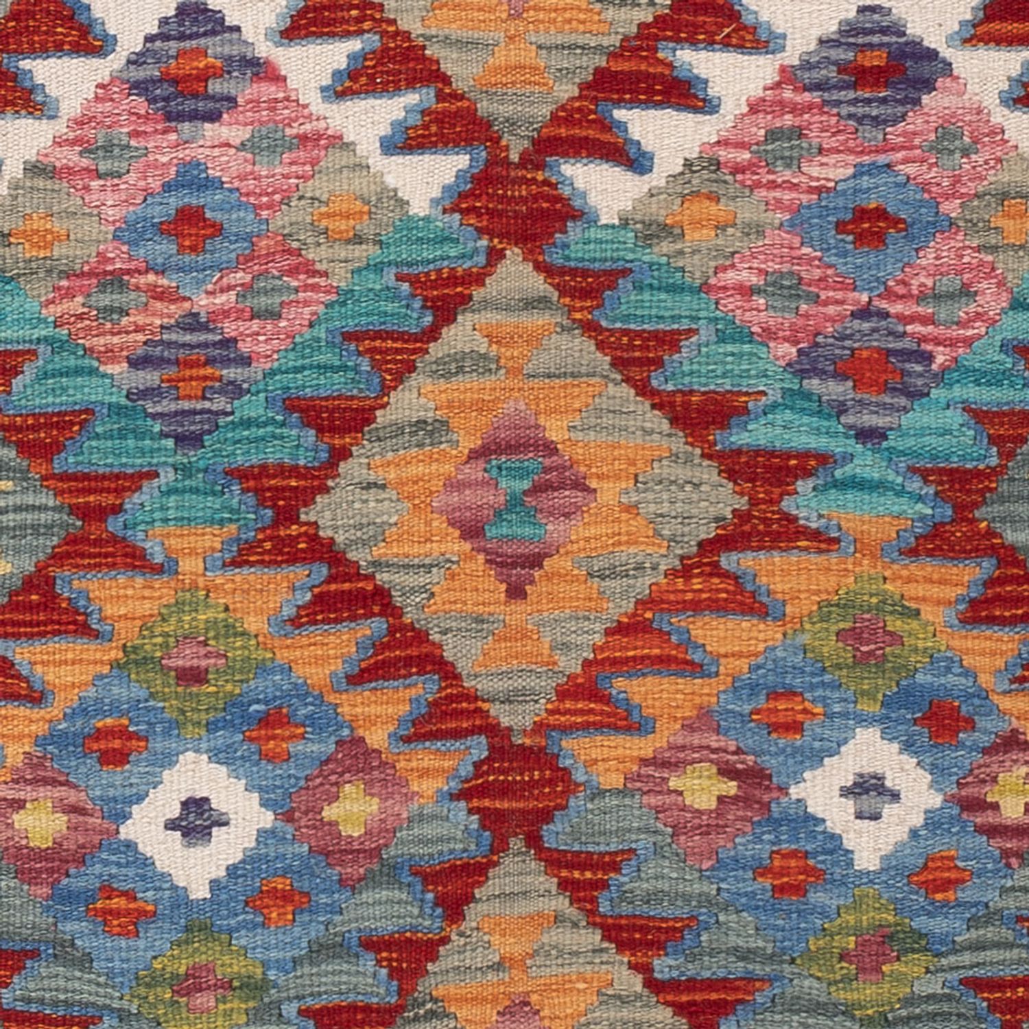 Runner Kelim Rug - Splash - 203 x 79 cm - multicolored