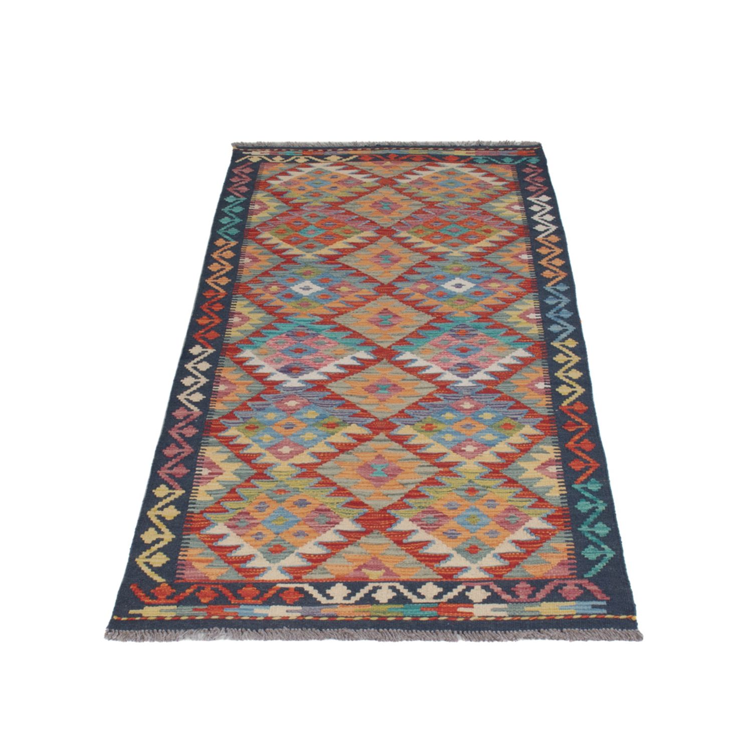 Runner Kelim Rug - Splash - 203 x 79 cm - multicolored