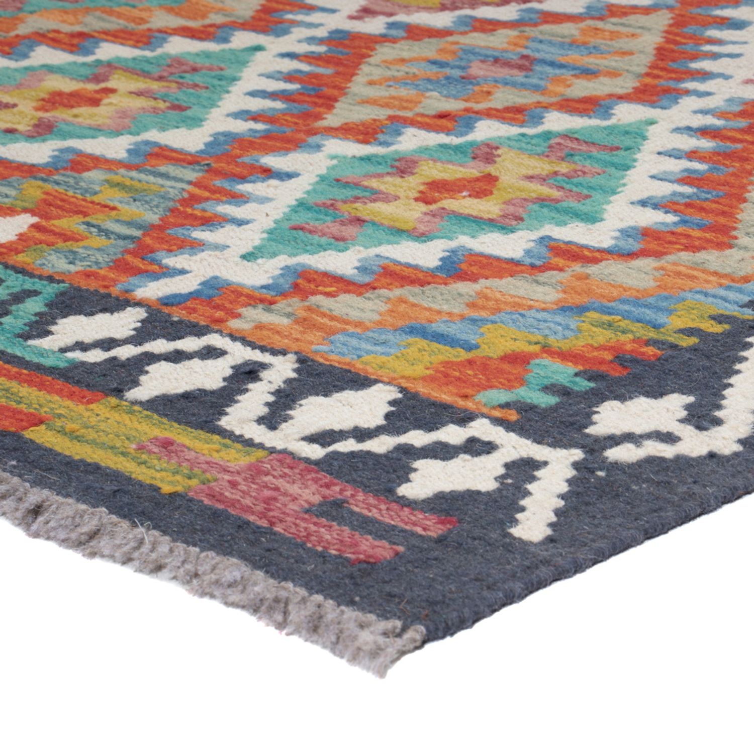 Runner Kelim Rug - Splash - 197 x 86 cm - multicolored