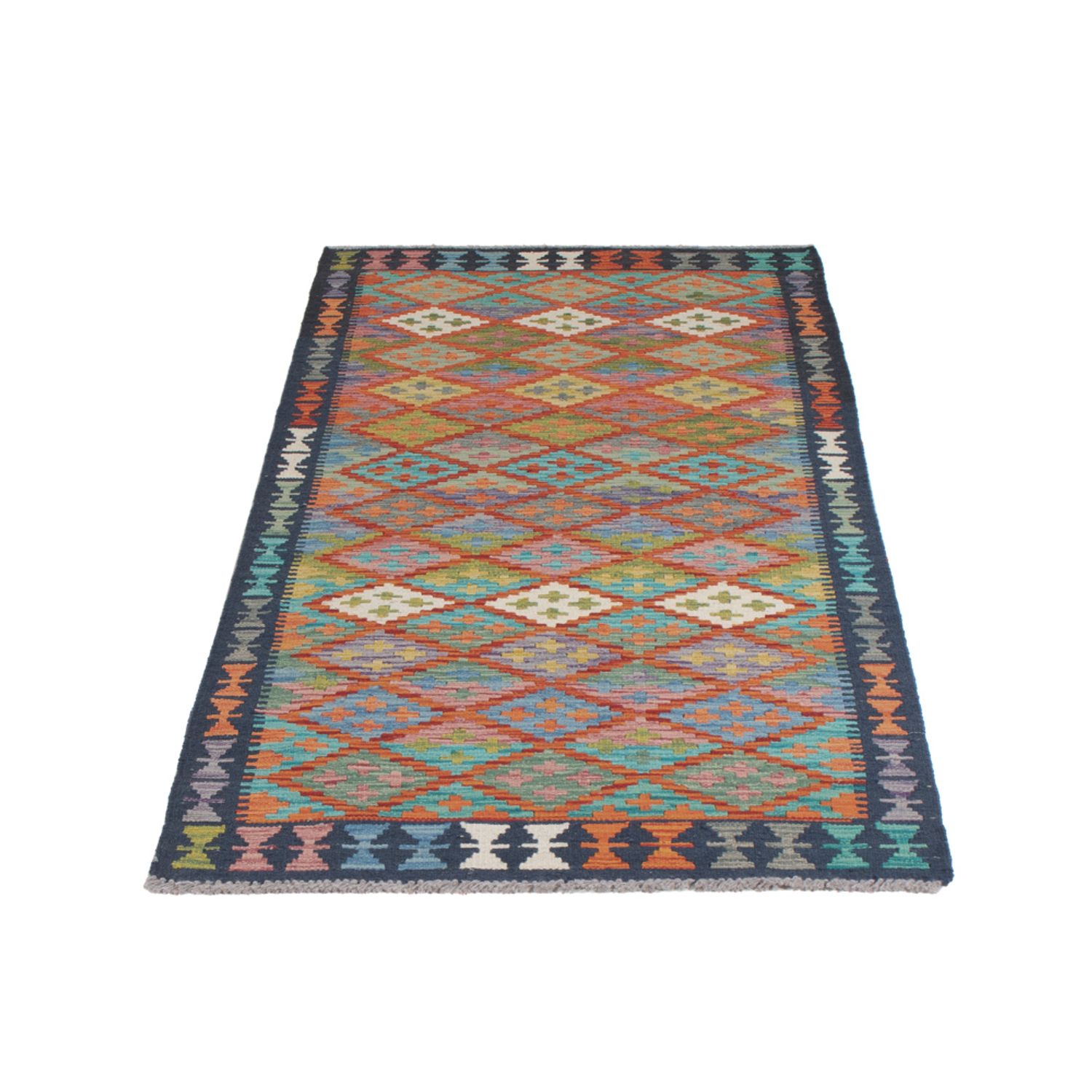 Runner Kelim Rug - Splash - 195 x 84 cm - multicolored