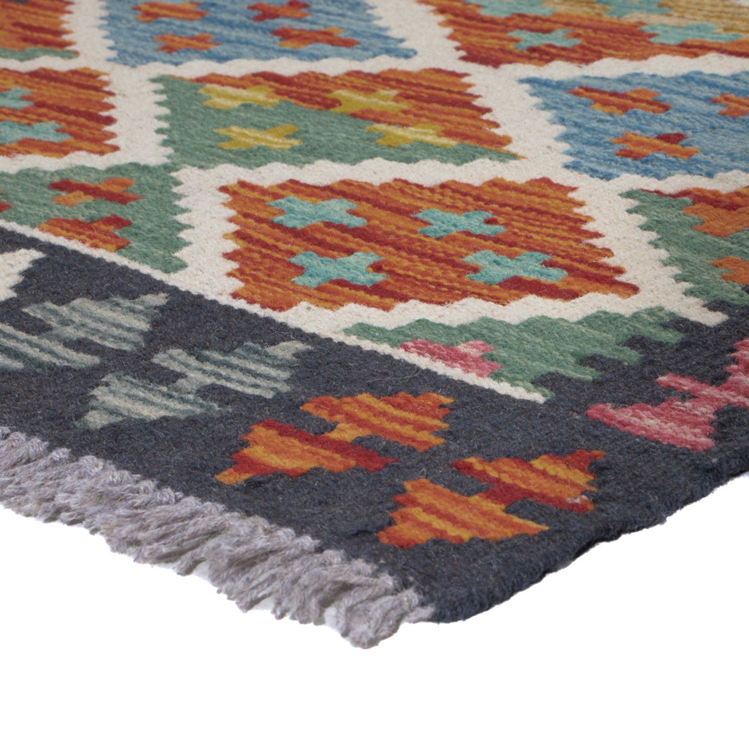 Runner Kelim Rug - Splash - 202 x 67 cm - multicolored