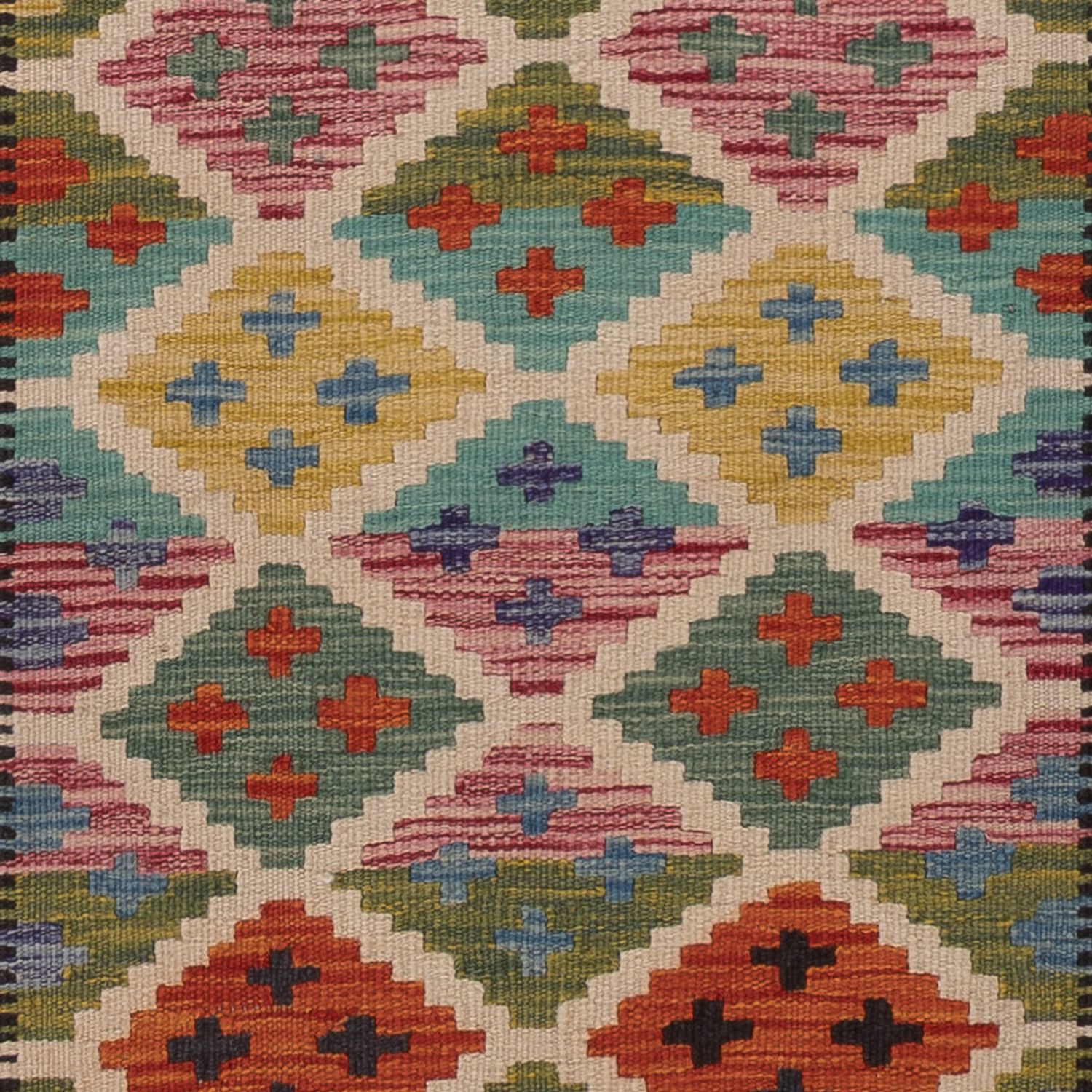 Runner Kelim Rug - Splash - 196 x 65 cm - multicolored