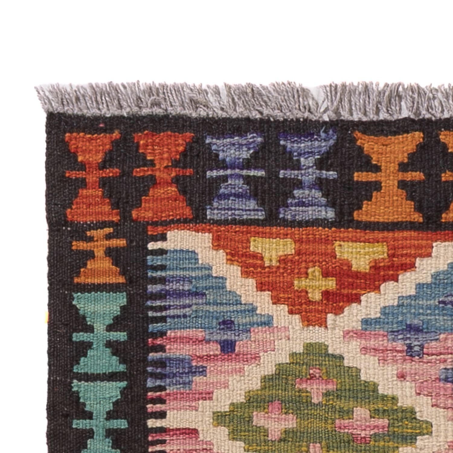 Runner Kelim Rug - Splash - 196 x 65 cm - multicolored