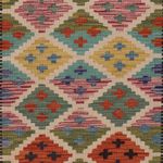 Runner Kelim Rug - Splash - 196 x 65 cm - multicolored