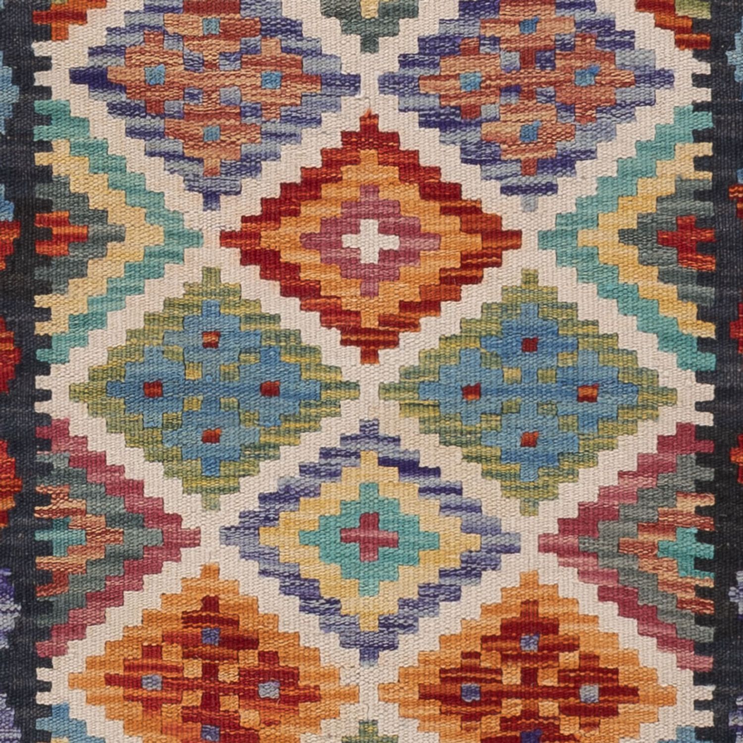 Runner Kelim Rug - Splash - 200 x 61 cm - multicolored