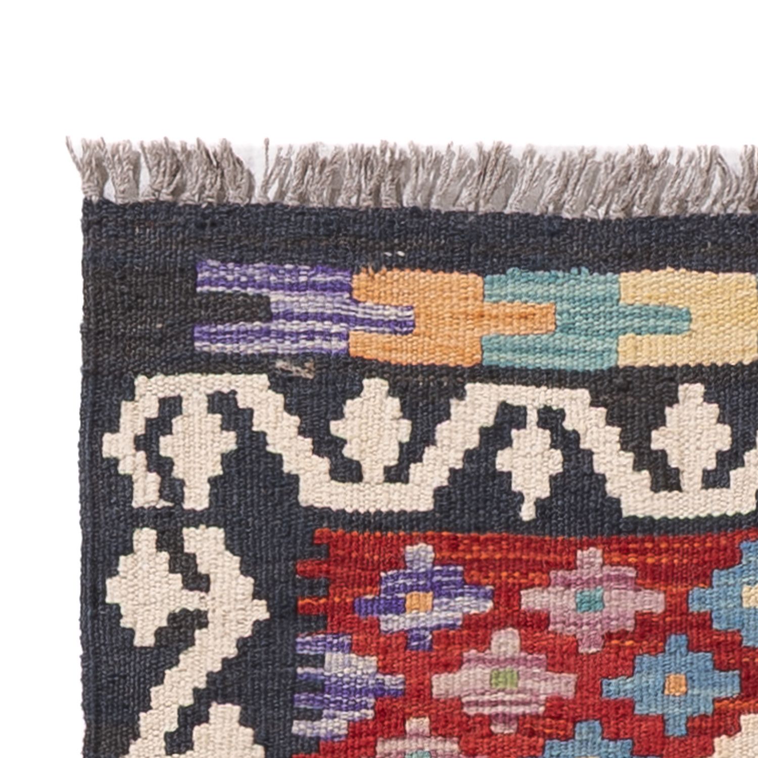 Runner Kelim Rug - Splash - 200 x 60 cm - multicolored