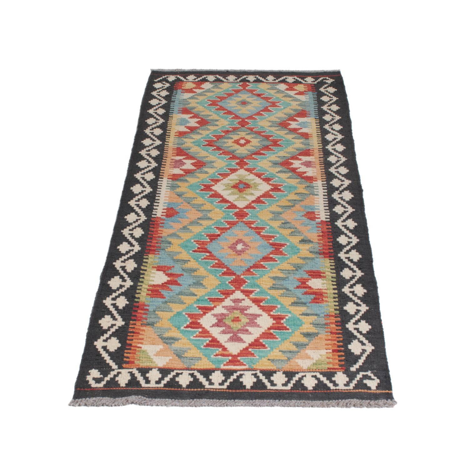 Runner Kelim Rug - Splash - 193 x 65 cm - multicolored