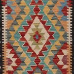 Runner Kelim Rug - Splash - 193 x 65 cm - multicolored